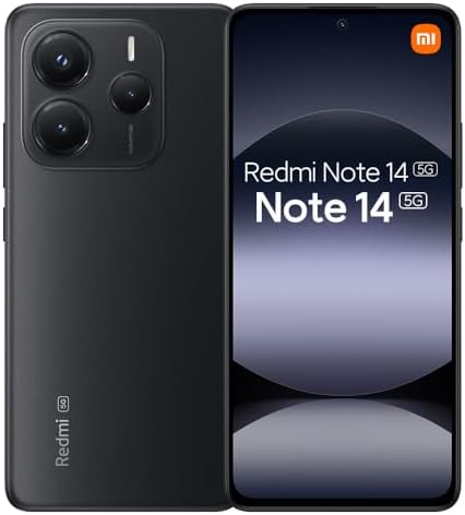 Smartphone Xiaomi Redmi Note 14 5G NFC Midnight Black (Preto) 8GB RAM 256GB ROM|B0DVLDBHMM